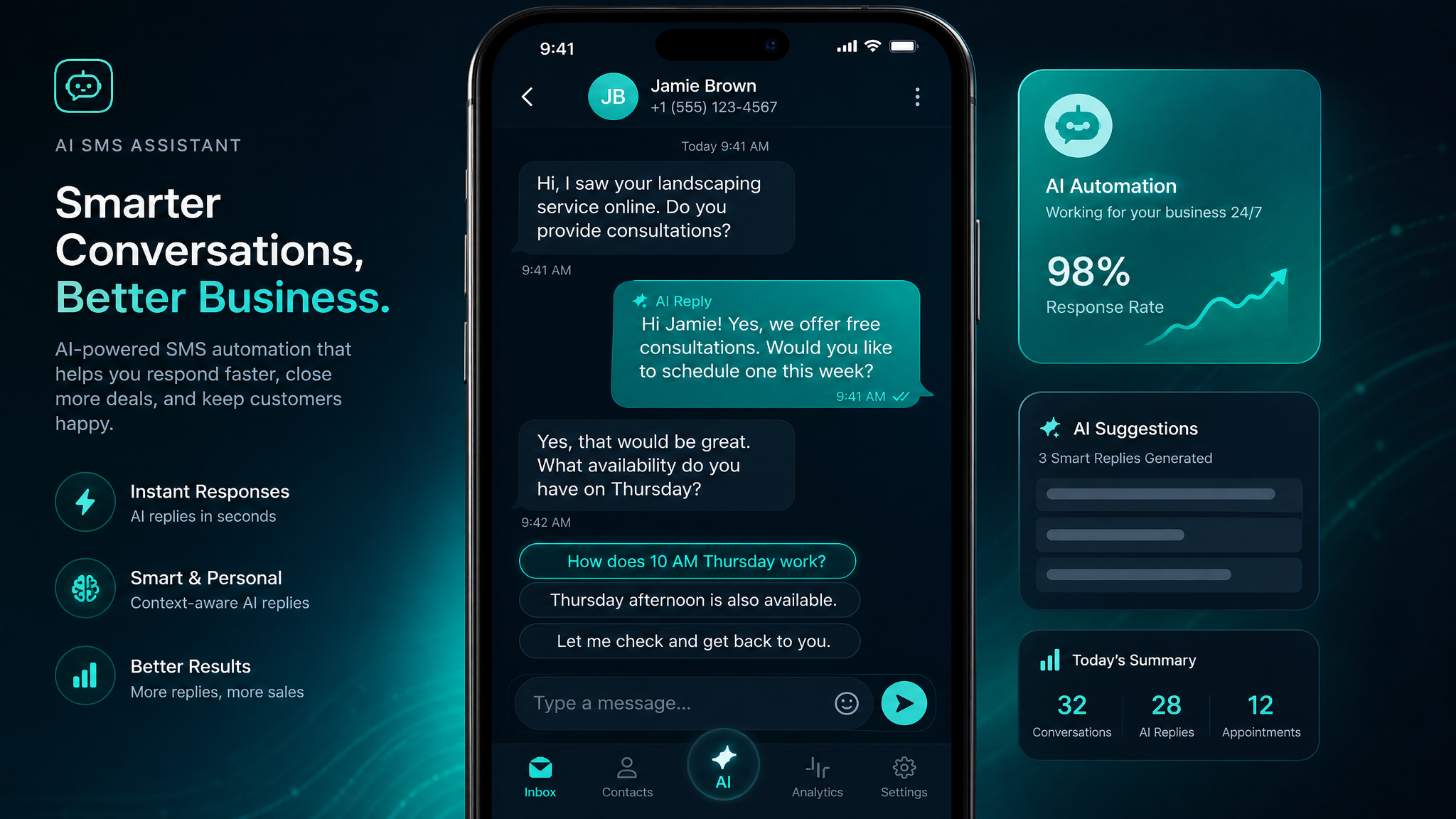 AI SMS Chatbot - AI-powered business tool for lead generation and customer engagement